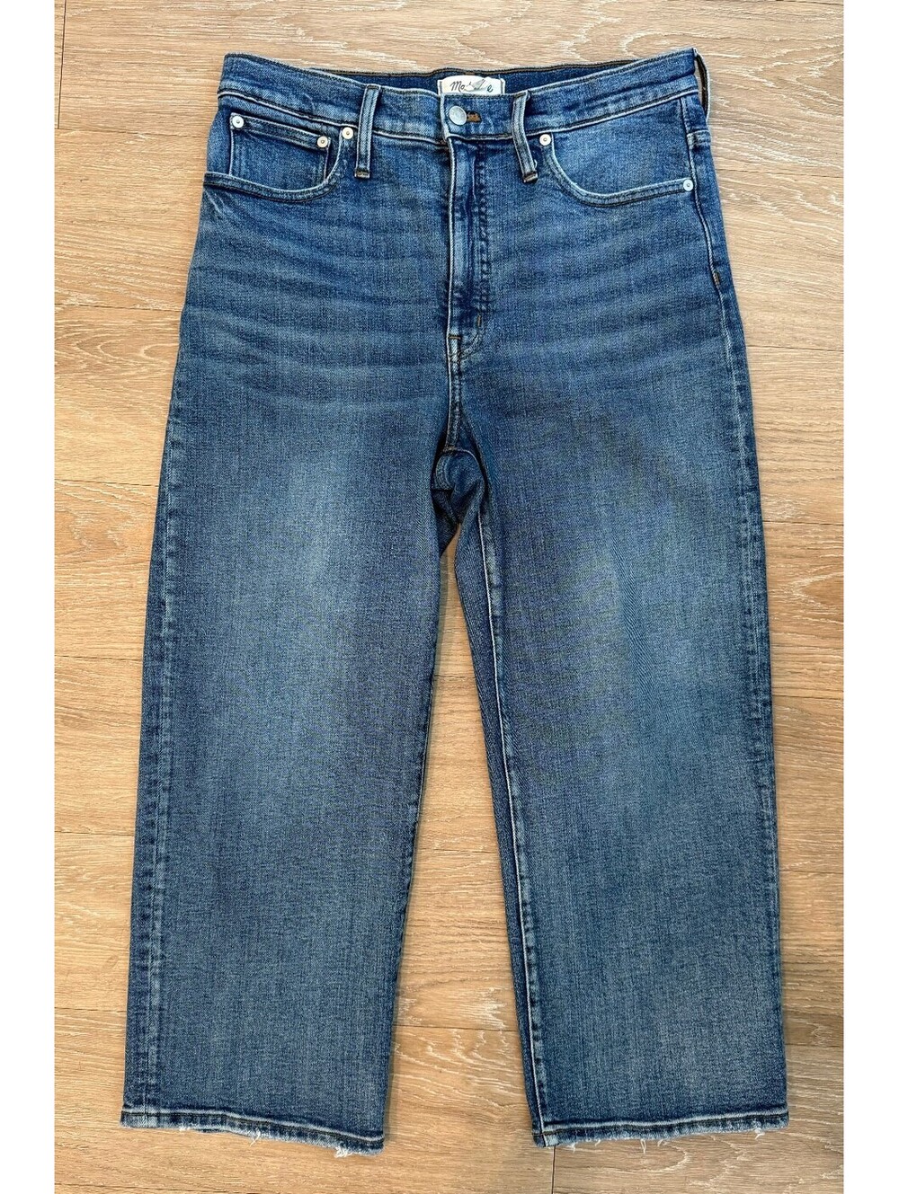 Madewell Slim Wide-Leg Crop Jeans Size 30 - Picture 9 of 9